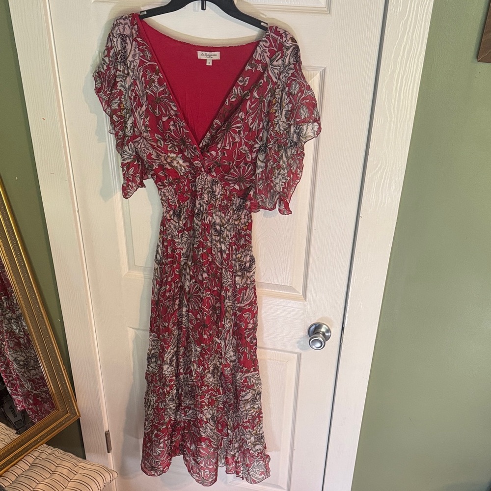 Floral Red Dress